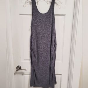 [SOLD] Liz Lange Women's MATERNITY Tank Dress Gray/Light Purple Spacedye Large
